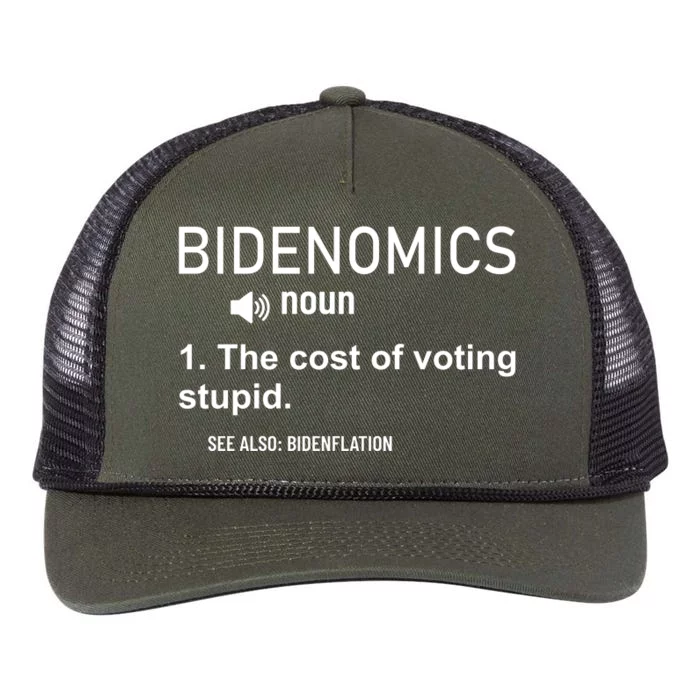 Bidenomics The Cost Of Voting Stupid Retro Rope Trucker Hat Cap