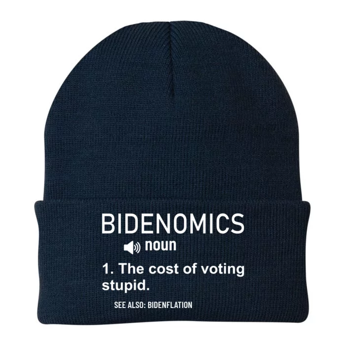 Bidenomics The Cost Of Voting Stupid Knit Cap Winter Beanie