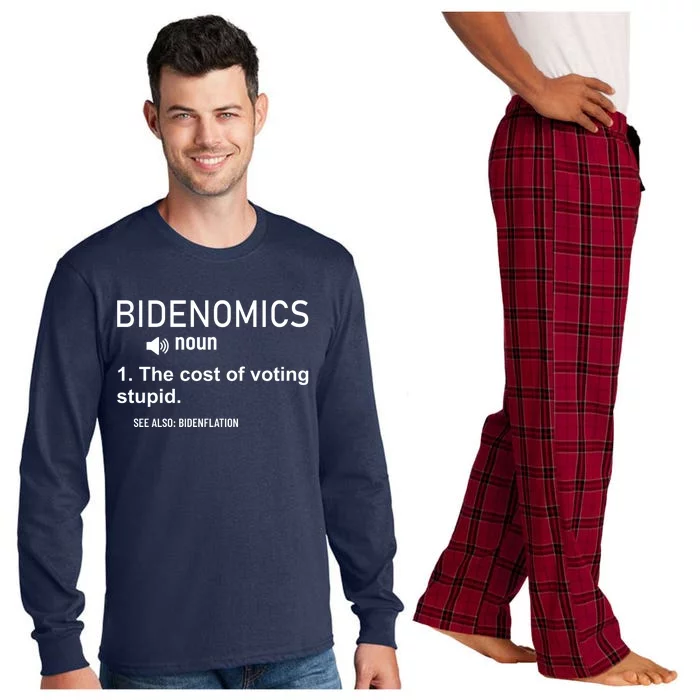 Bidenomics The Cost Of Voting Stupid Long Sleeve Pajama Set