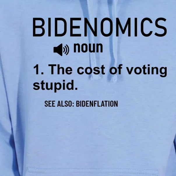 Bidenomics The Cost Of Voting Stupid Unisex Surf Hoodie