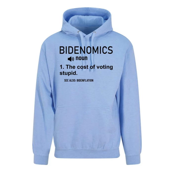 Bidenomics The Cost Of Voting Stupid Unisex Surf Hoodie