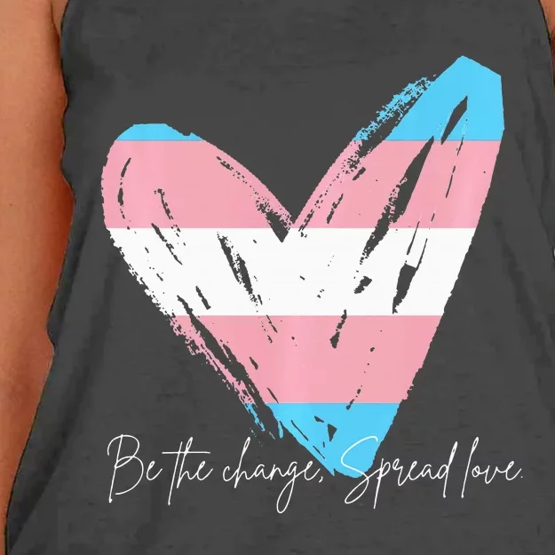 Be The Change Spread Love Women's Knotted Racerback Tank