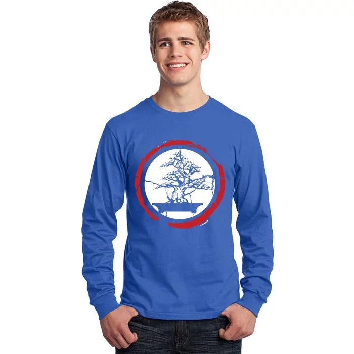 Bonsai Tree Circle Japanese Trees Meditation Yoga Buddhist Gift Tall Long Sleeve T-Shirt