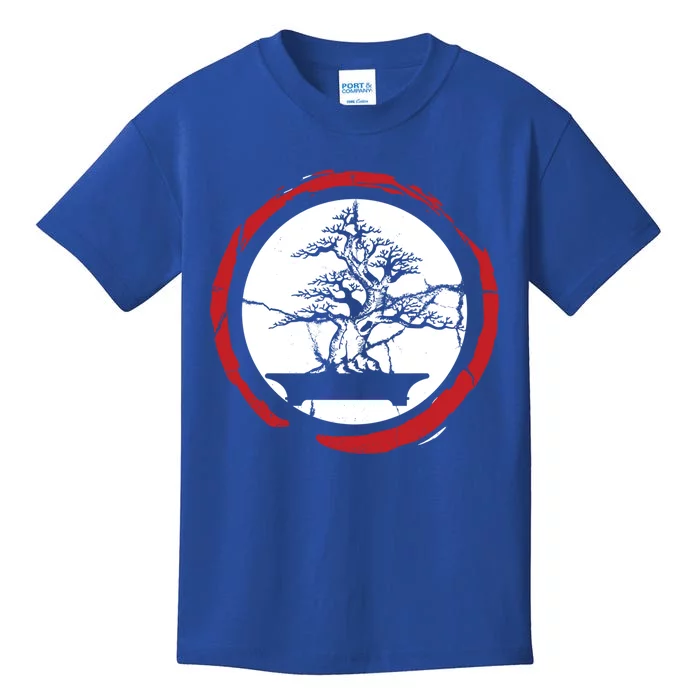 Bonsai Tree Circle Japanese Trees Meditation Yoga Buddhist Gift Kids T-Shirt