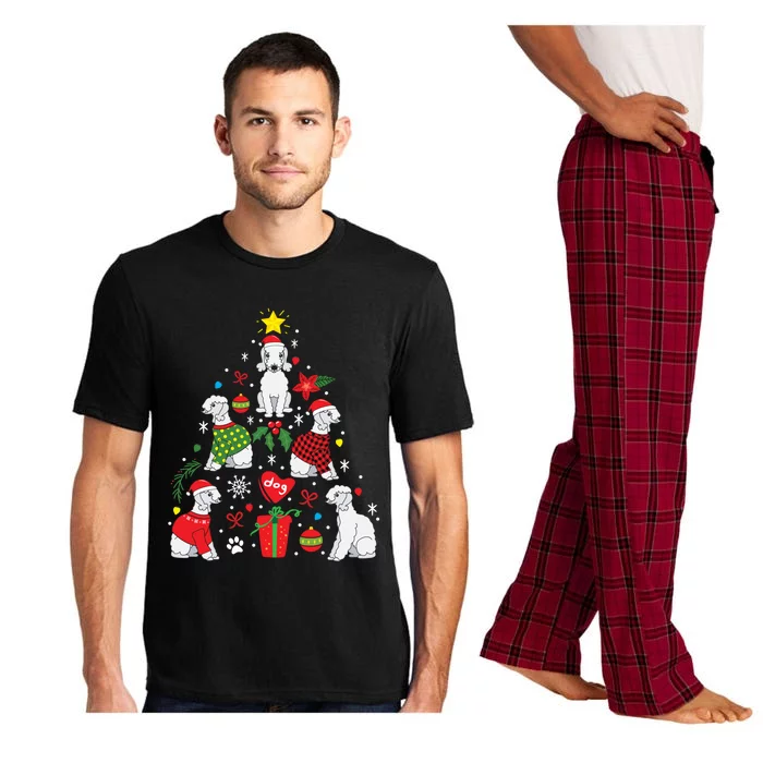 Bedlington Terrier Christmas Tree Funny Dog Mom Dad Gift Pajama Set