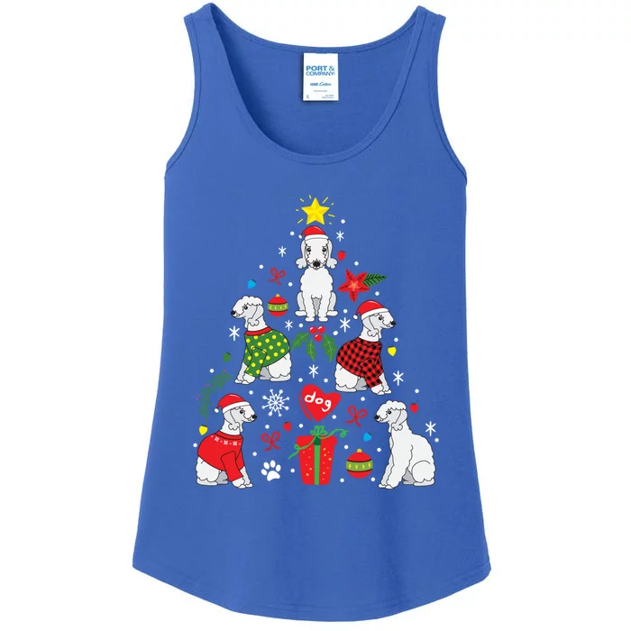 Bedlington Terrier Christmas Tree Funny Dog Mom Dad Gift Ladies Essential Tank