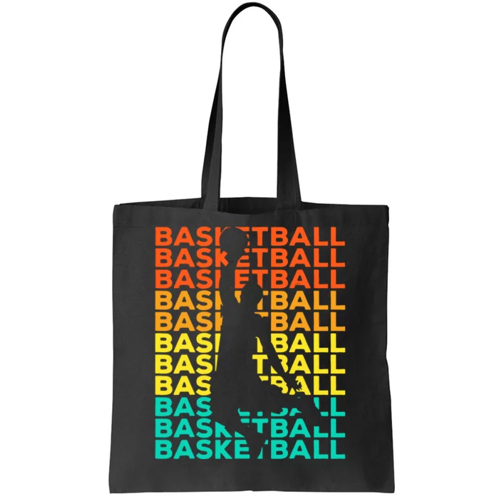 Basketball Text Colorful Tote Bag