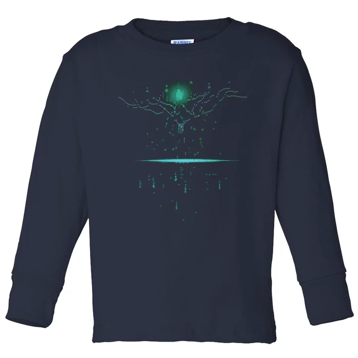 Binary Tree Coding Computer Programmer Toddler Long Sleeve Shirt