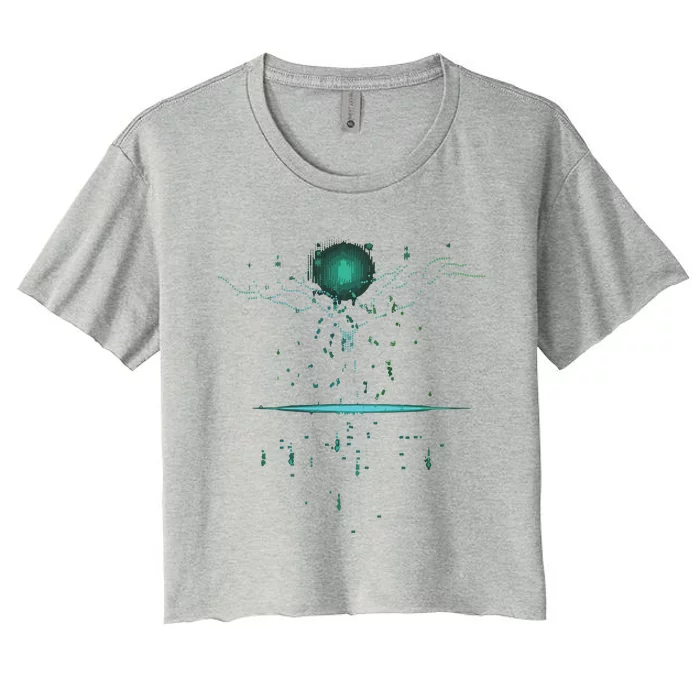 Binary Tree Coding Computer Programmer Women's Crop Top Tee