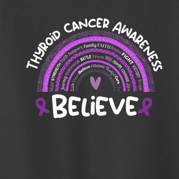 Believe Thyroid Cancer Awareness Month Thyroid Cancer Toddler T-Shirt