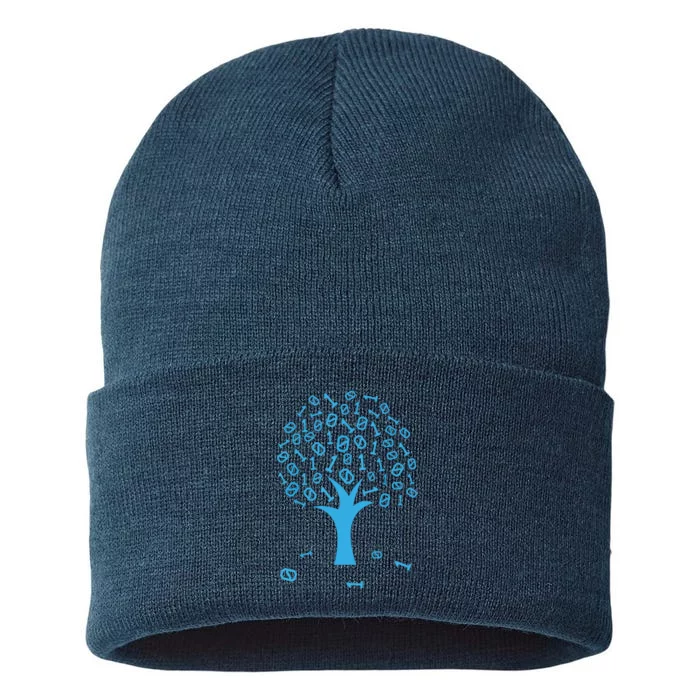 Binary Tree Computer Science Lovers Coding Sustainable Knit Beanie