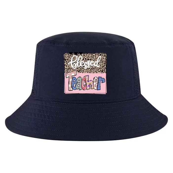 Blessed Teacher Cheetah Print Cool Comfort Performance Bucket Hat