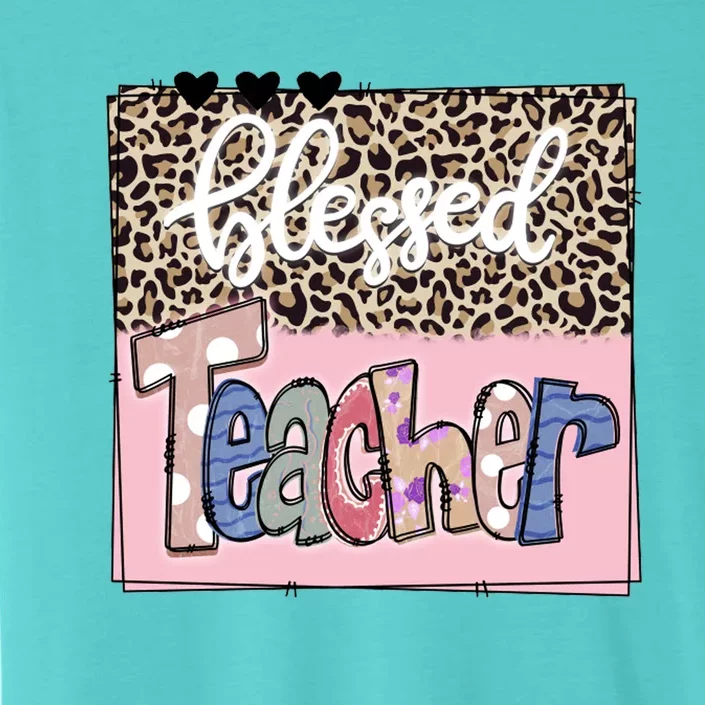 Blessed Teacher Cheetah Print ChromaSoft Performance T-Shirt