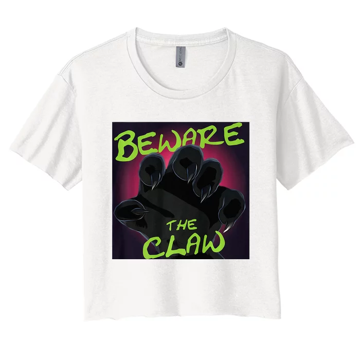 Beware The Claw Women's Crop Top Tee