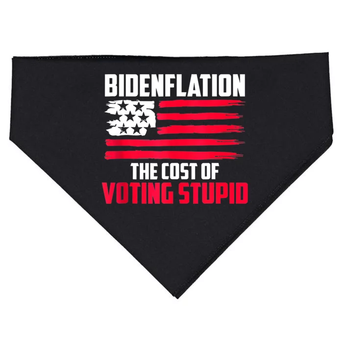 Bidenflation The Cost Of Voting Stupid Anti Biden USA-Made Doggie Bandana