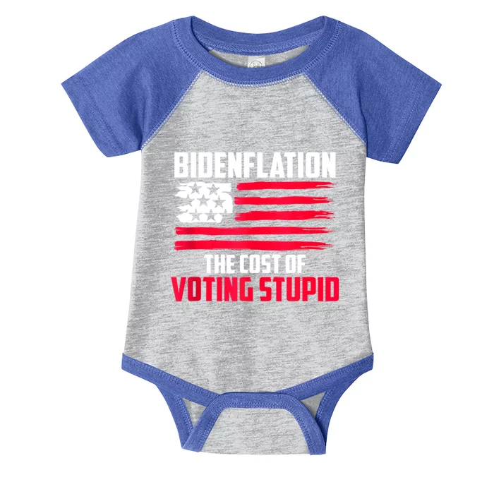 Bidenflation The Cost Of Voting Stupid Anti Biden Infant Baby Jersey Bodysuit