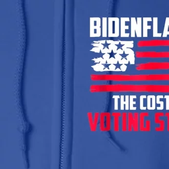 Bidenflation The Cost Of Voting Stupid Anti Biden Full Zip Hoodie