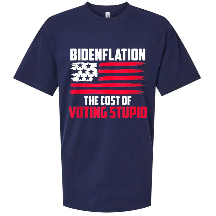 Bidenflation The Cost Of Voting Stupid Anti Biden Sueded Cloud Jersey T-Shirt