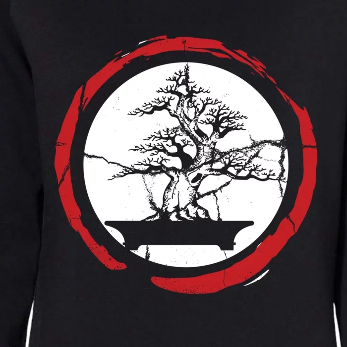 Bonsai Tree Circle Japanese Trees Meditation Yoga Buddhist Gift Womens California Wash Sweatshirt