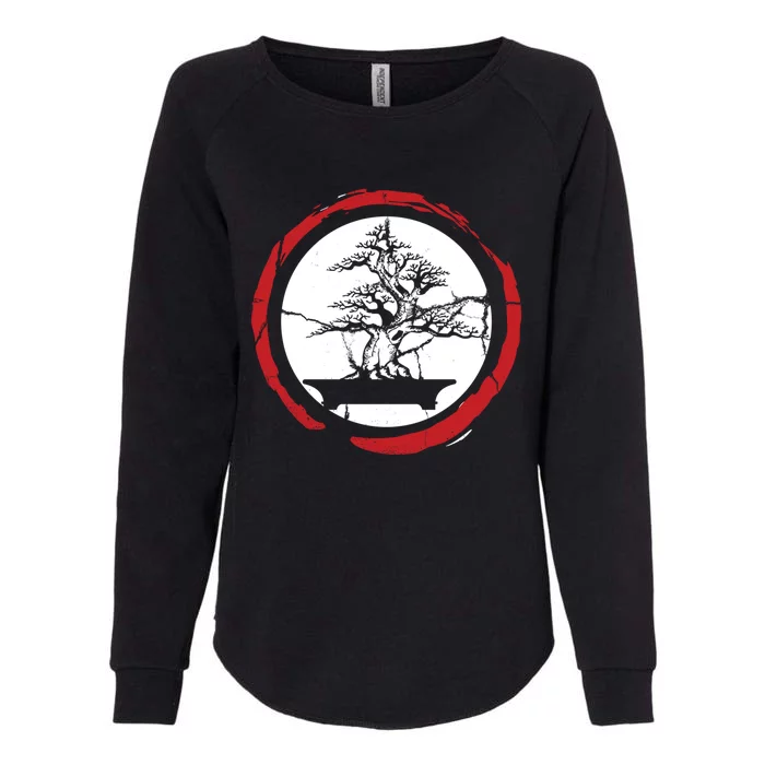 Bonsai Tree Circle Japanese Trees Meditation Yoga Buddhist Gift Womens California Wash Sweatshirt