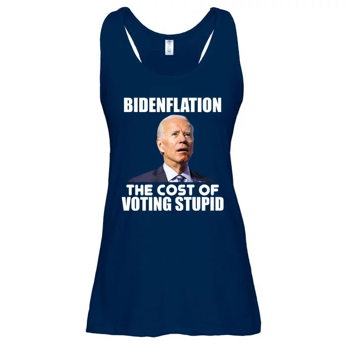 Bidenflation The Cost Of Voting Stupid Funny Ladies Essential Flowy Tank