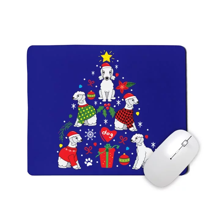 Bedlington Terrier Christmas Tree Funny Dog Mom Dad Gift Mousepad