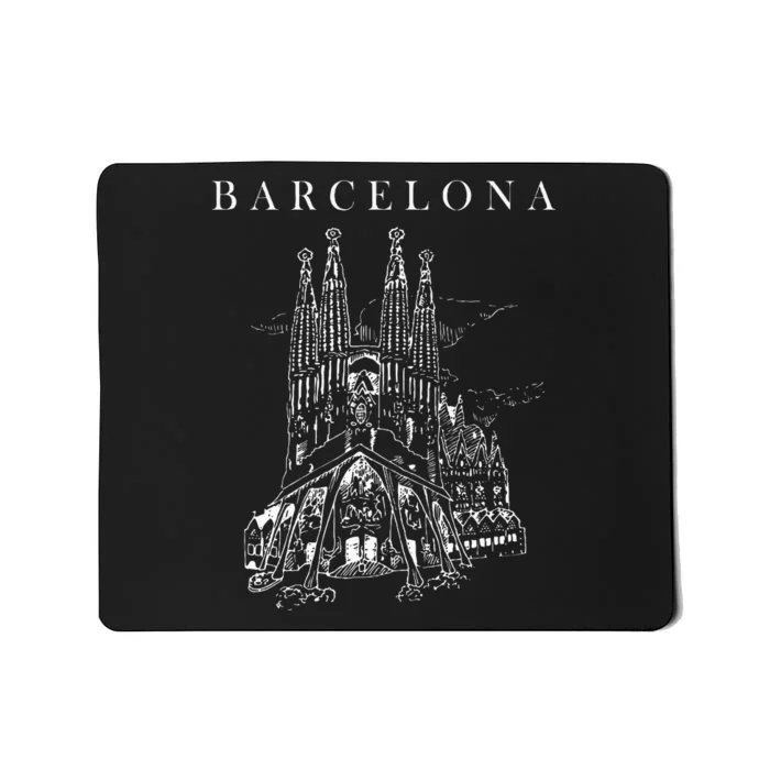 Barcelona Traveling Cathedral Of Barcelona Spain Travel Trip Mousepad