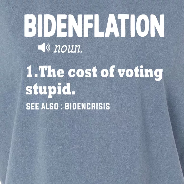 Bidenflation The Cost Of Voting Stupid Garment-Dyed Women's Muscle Tee