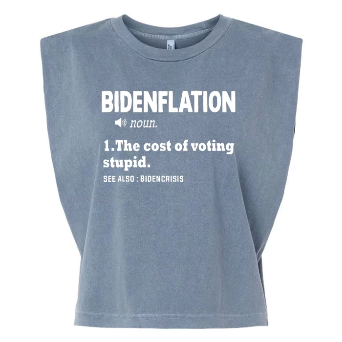 Bidenflation The Cost Of Voting Stupid Garment-Dyed Women's Muscle Tee