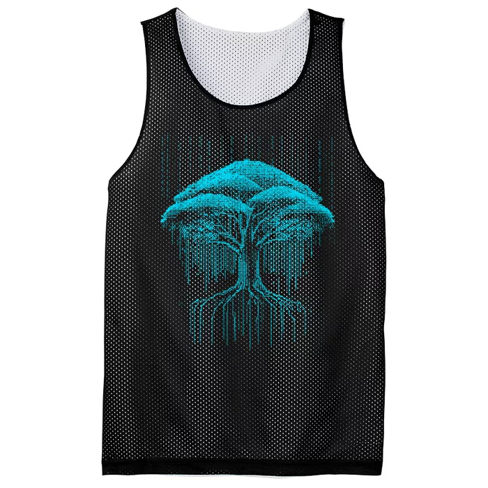 Binary Tree Coding Computer Programmer Mesh Reversible Basketball Jersey Tank