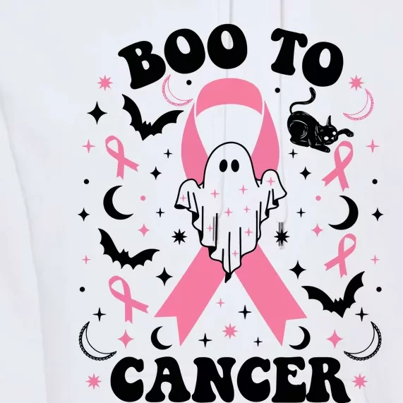 Boo To Cancer Ghost October Breast Cancer Premium Hoodie