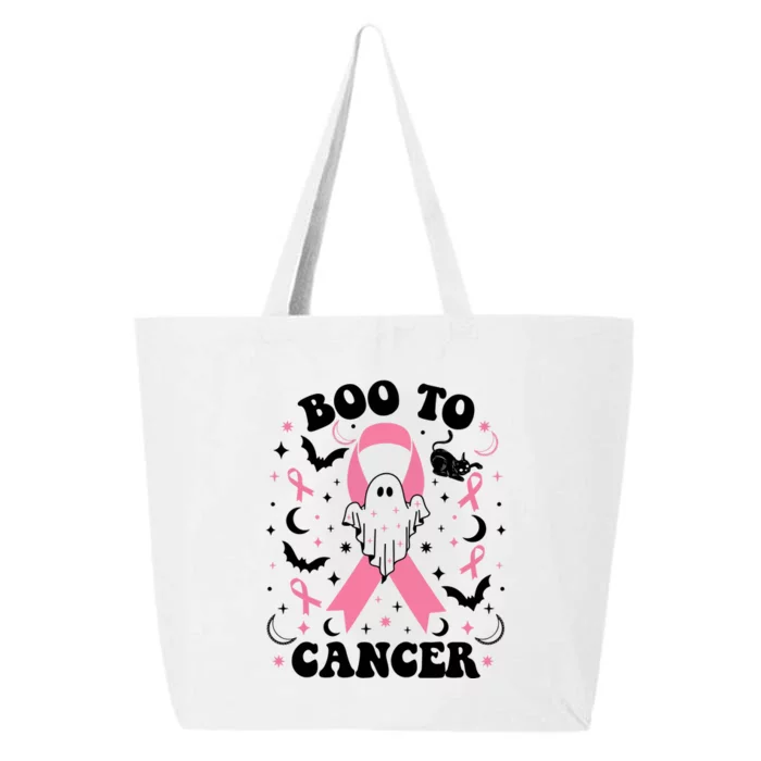 Boo To Cancer Ghost October Breast Cancer 25L Jumbo Tote