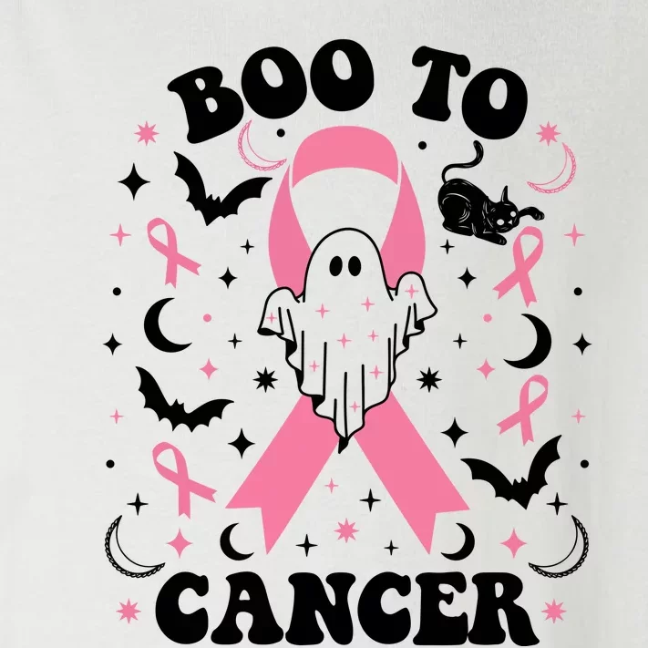 Boo To Cancer Ghost October Breast Cancer Toddler Long Sleeve Shirt