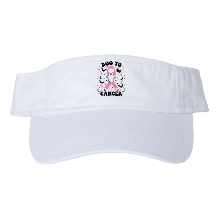 Boo To Cancer Ghost October Breast Cancer Valucap Bio-Washed Visor