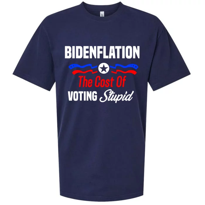 Bidenflation The Cost Of Voting Stupid Sueded Cloud Jersey T-Shirt