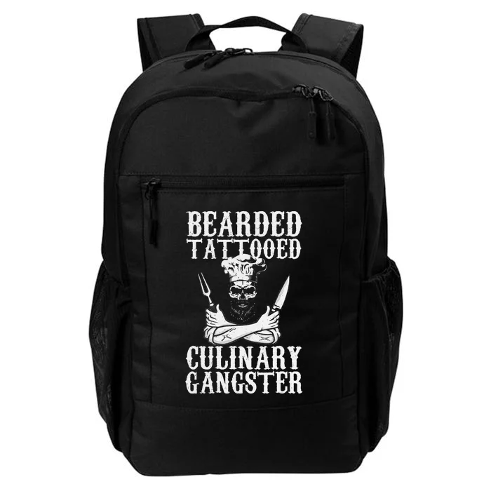 Bearded Tattooed Culinary Gangster Pro Cooking Chef Daily Commute Backpack