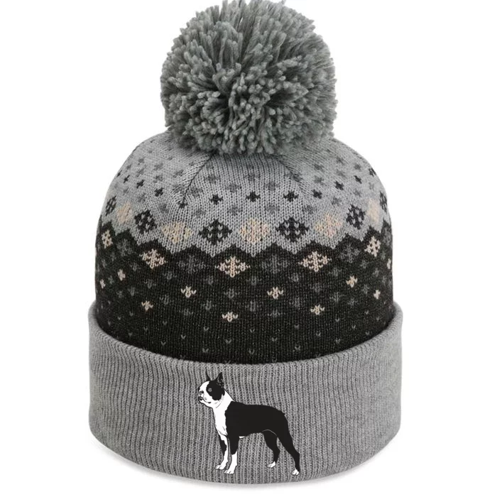 Boston Terrier Dog Breed Gift For Any Animal Fan The Baniff Cuffed Pom Beanie