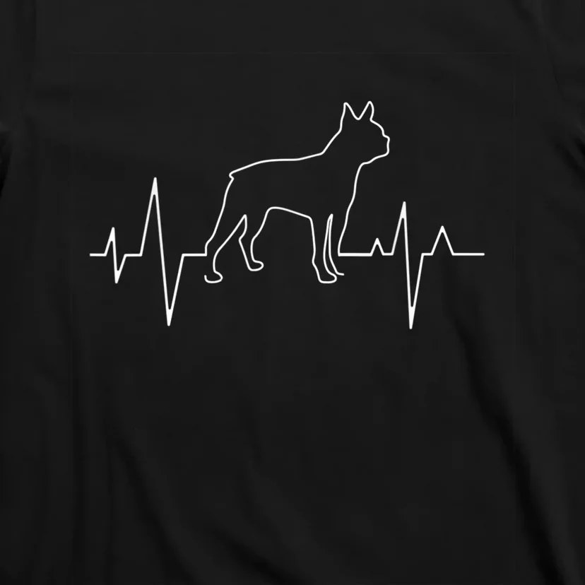 Boston Terrier Dog Lover Funny Cute Heartbeat Puppy Love T-Shirt