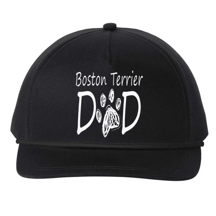 Boston Terrier Dad Dog Breed Daddy Owner Puppy Snapback Five-Panel Rope Hat