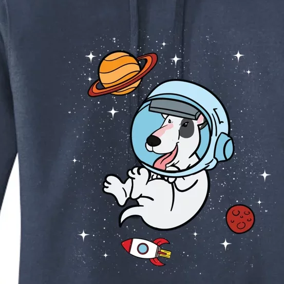 Bull Terrier Dog Astronaut Space Universe Galaxy Cool Gift Women's Pullover Hoodie