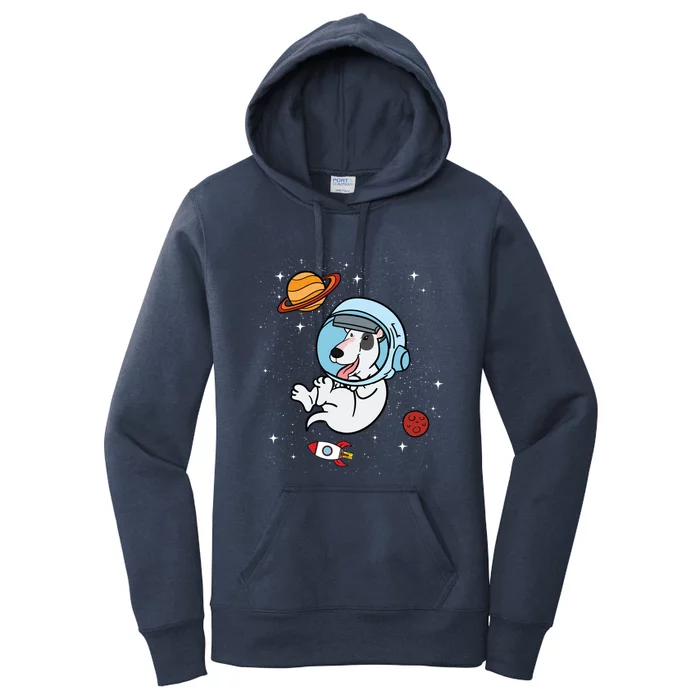 Bull Terrier Dog Astronaut Space Universe Galaxy Cool Gift Women's Pullover Hoodie