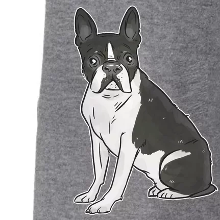 Boston Terrier Dog Doggie 3-End Fleece Hoodie