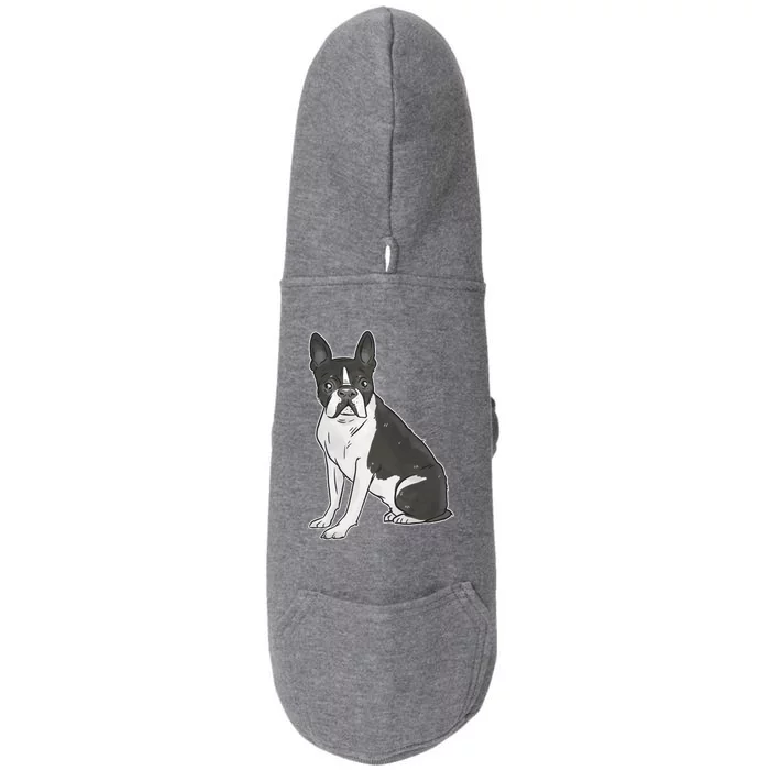 Boston Terrier Dog Doggie 3-End Fleece Hoodie