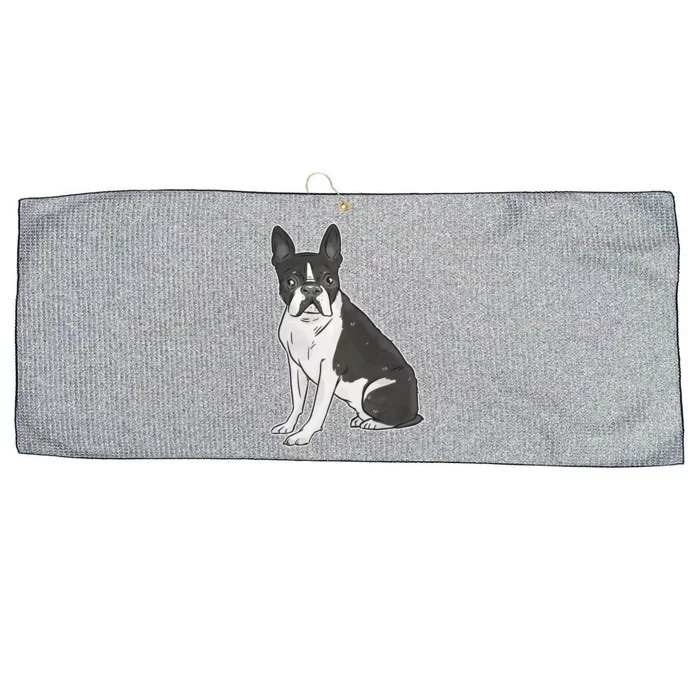 Boston Terrier Dog Large Microfiber Waffle Golf Towel