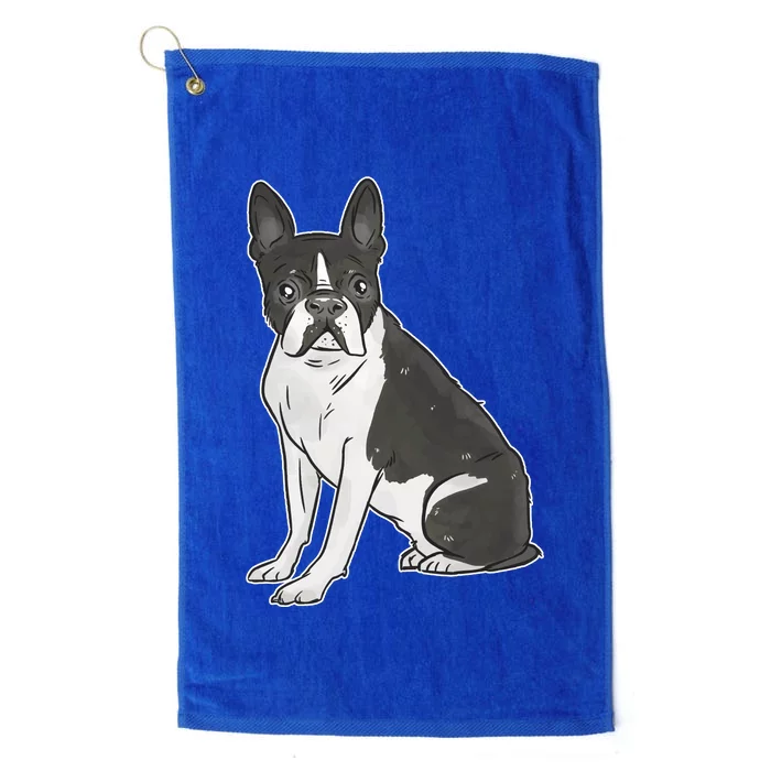 Boston Terrier Dog Platinum Collection Golf Towel