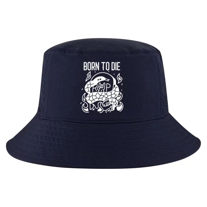 Born To Die Heavy Metal Rattlesnake Rip Tombstone Cool Comfort Performance Bucket Hat