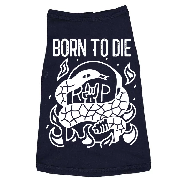 Born To Die Heavy Metal Rattlesnake Rip Tombstone Doggie Tank