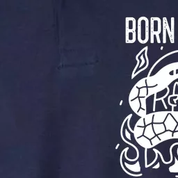 Born To Die Heavy Metal Rattlesnake Rip Tombstone Softstyle Adult Sport Polo