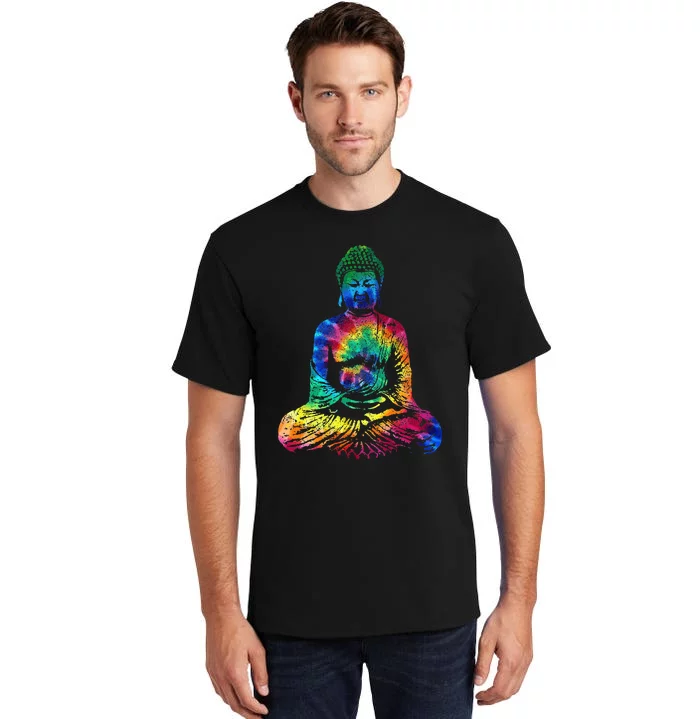 Buddha Tie Dye Vintage Yoga Spiritual Zen Buddhism Buddhist Tall T-Shirt