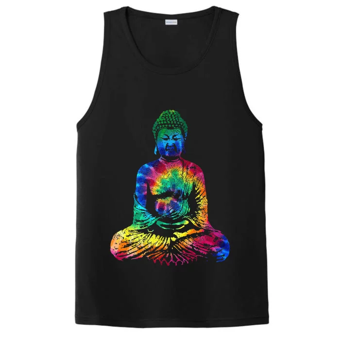 Buddha Tie Dye Vintage Yoga Spiritual Zen Buddhism Buddhist Performance Tank